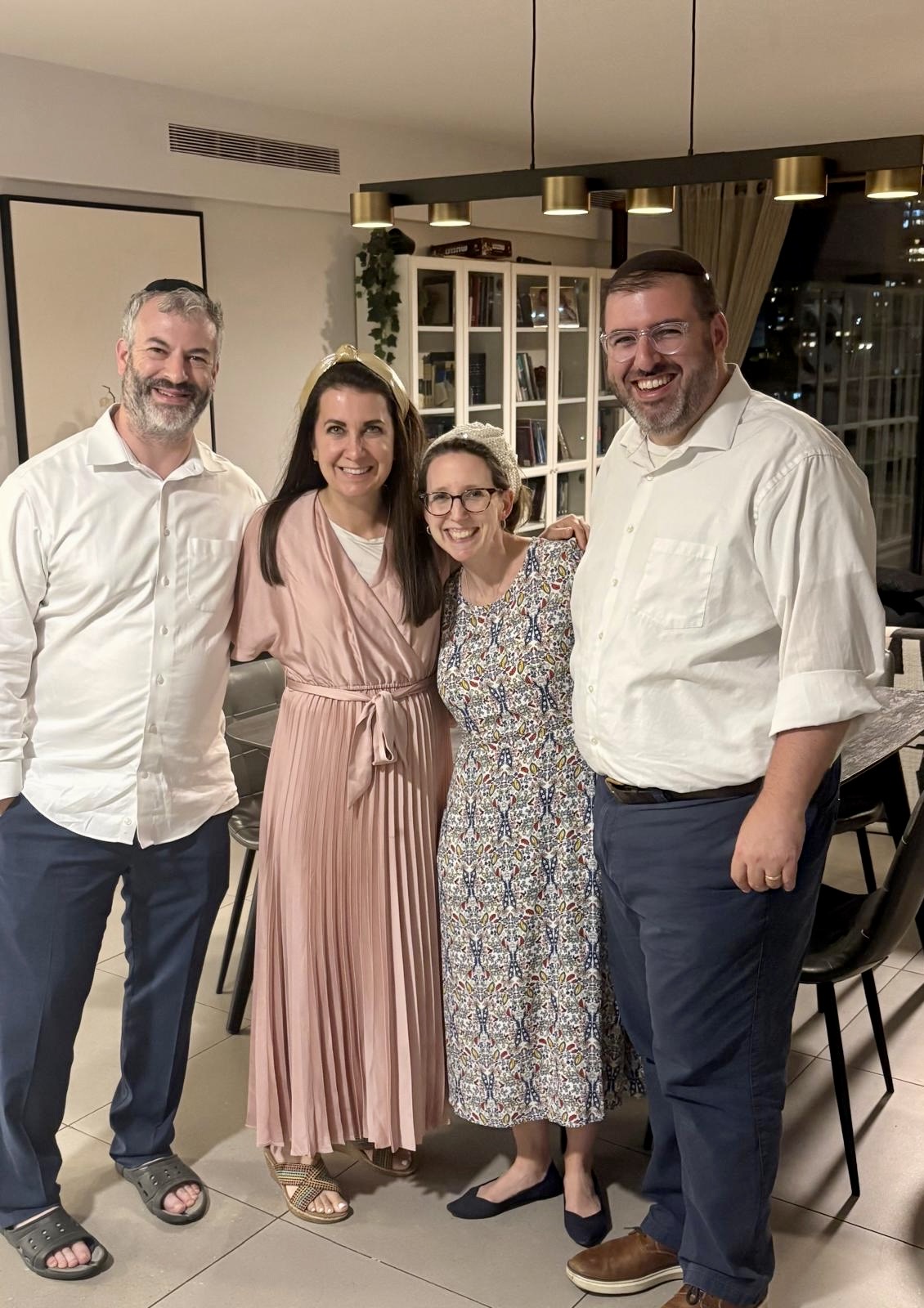 Enjoying a visit with Malka & Aaron Simkovich!