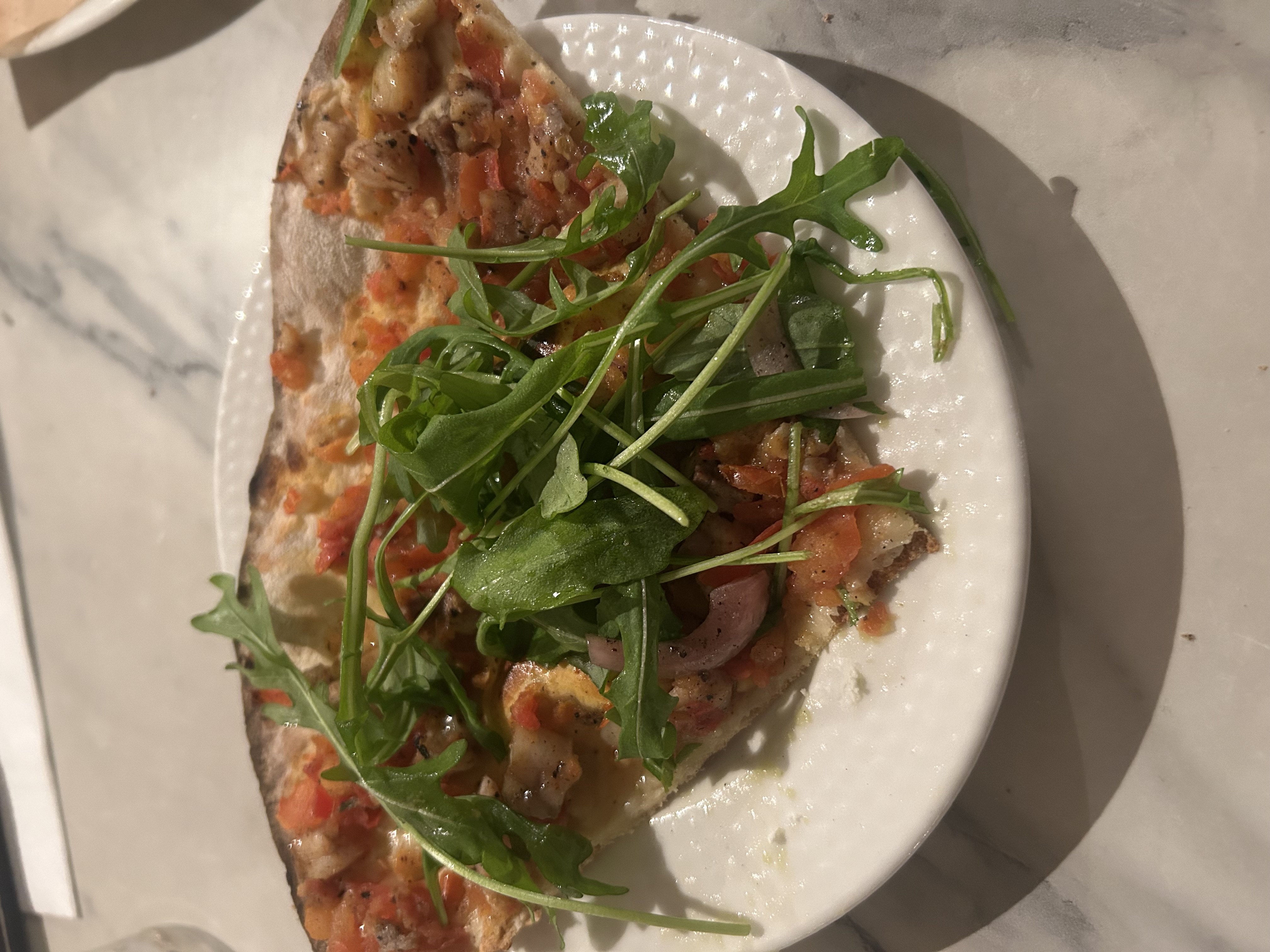 Delicious fish, pasta, and lahmajun at Fringe, inside the Jerusalem Theater