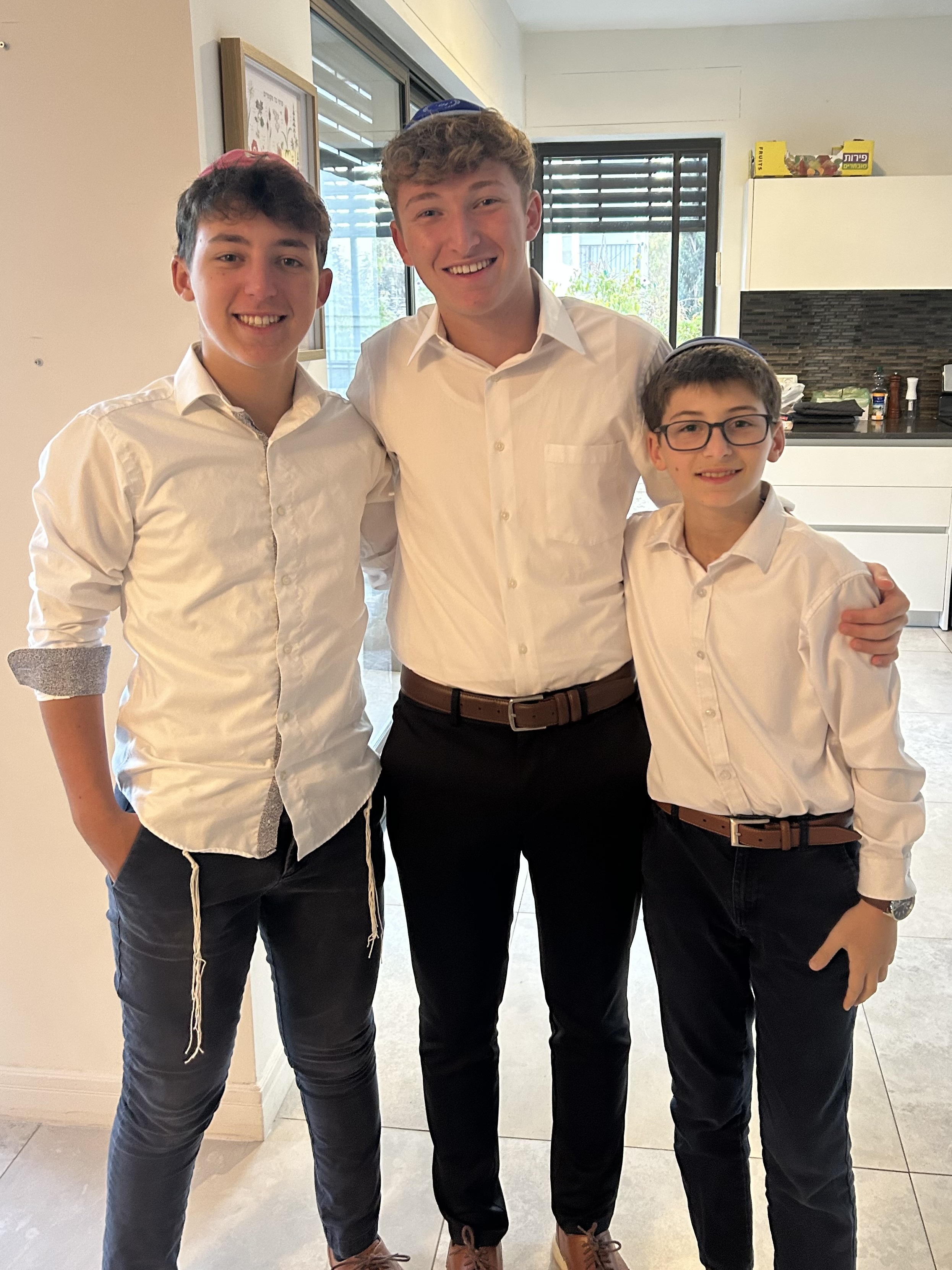 The boys together again for Shabbat