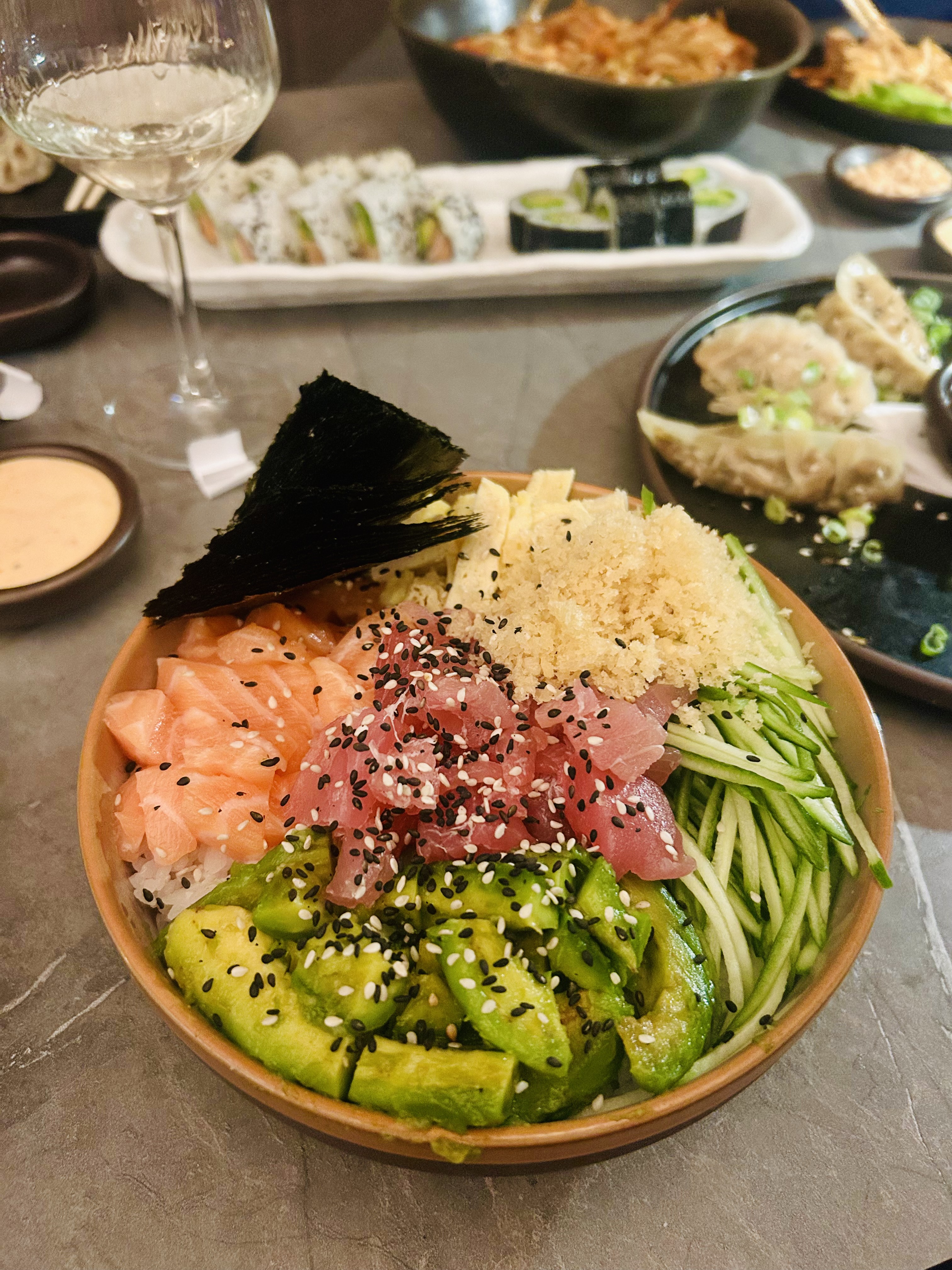 Chirashi bowl at Sushi Rehavia