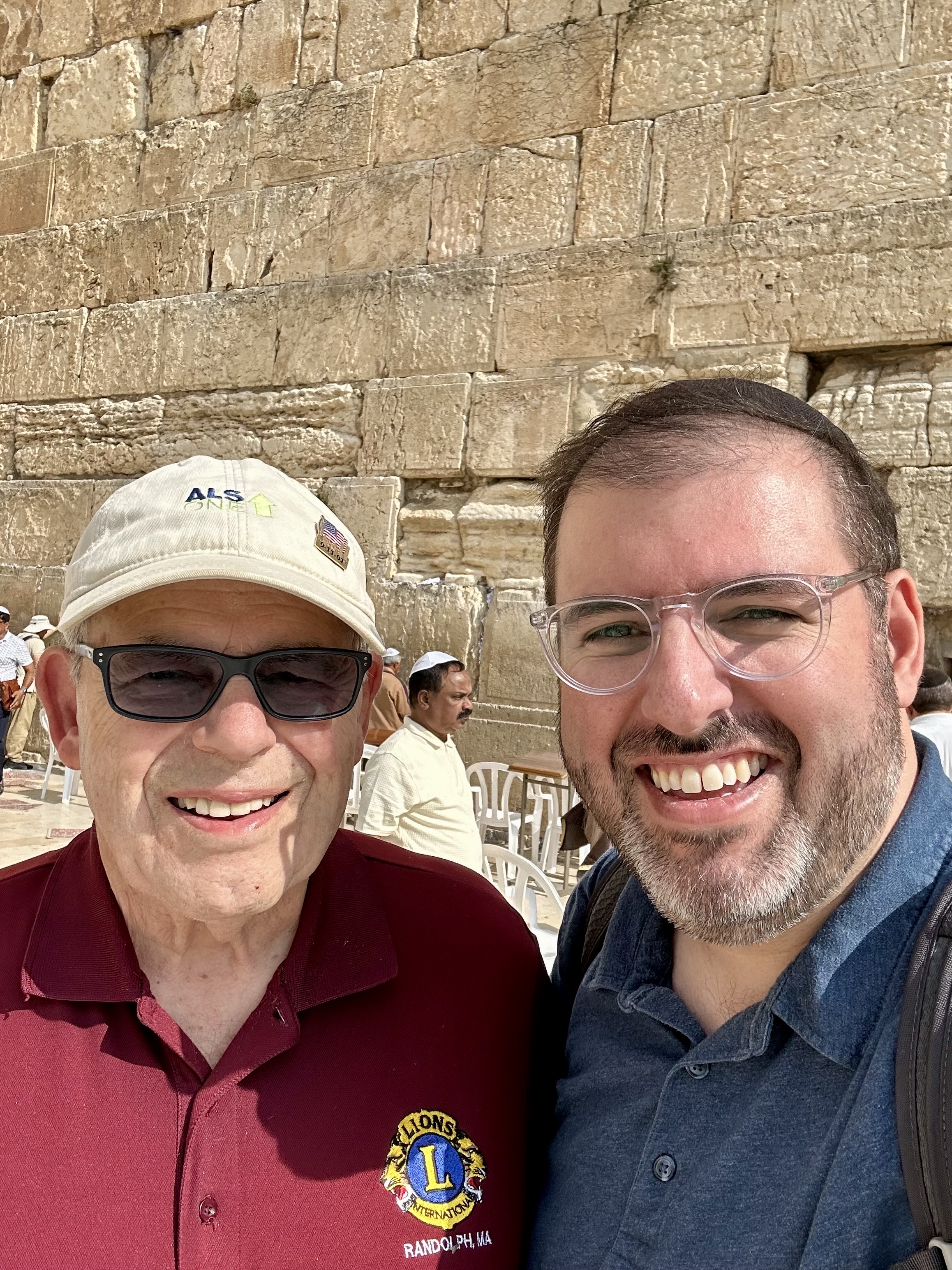 With dad at the Kotel