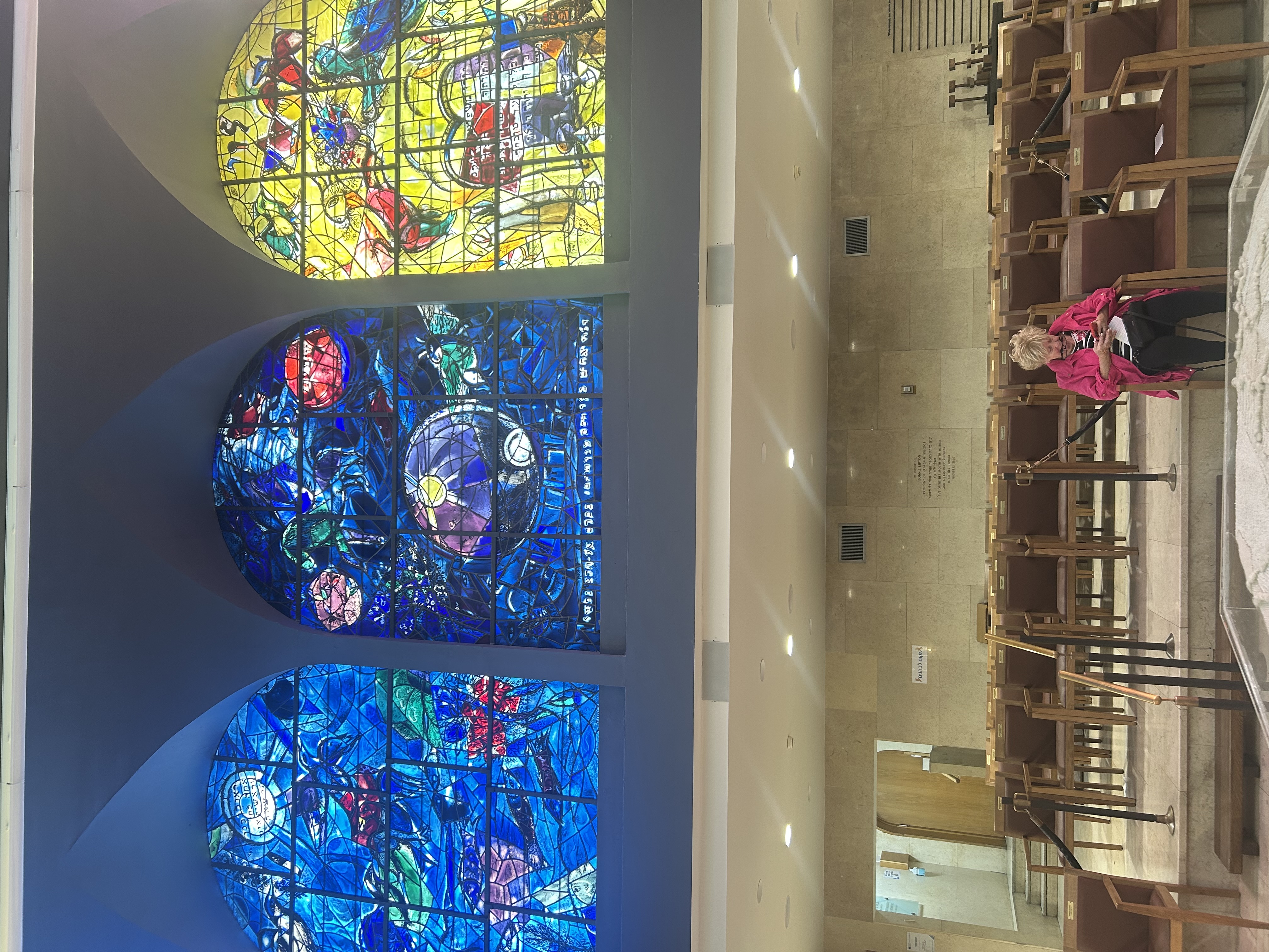 Chagall stained-glass windows depicting the 12 tribes at Hadassah Medical Center Ein Kerem